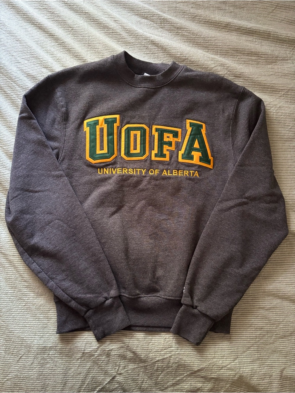 University of Alberta branded champion crewneck